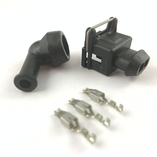 Bosch LK-2 EV1 2-Pin Fuel Injector Connector Kit w/ Boot Carrot Top Tuning
