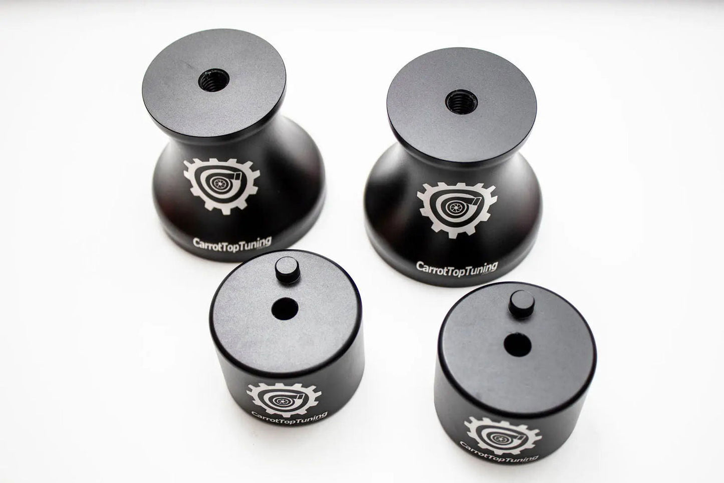 E36 E46 Z3 Z4 Solid Billet Aluminum Motor and Transmission Mount Kit - BLACK V3 Carrot Top Tuning