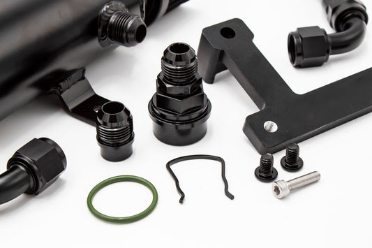 Oil Catch Can Kit + CNC Billet Mounting Bracket 1.8T VW MK4 Audi TT V1.2 - OEM Valve Cover Fitment Carrot Top Tuning