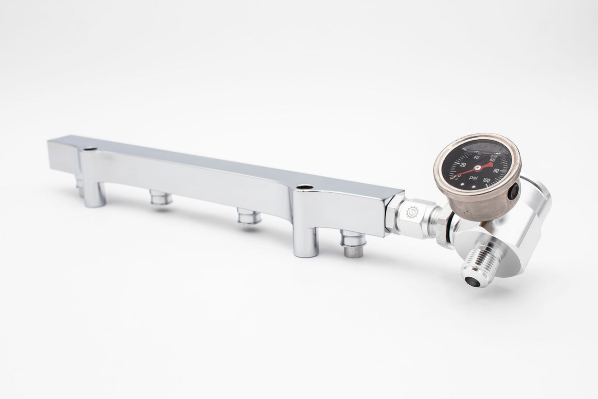 1.8T High Flow Fuel Rail | AN Fitting Ready | Audi Volkswagen V2 Carrot Top Tuning