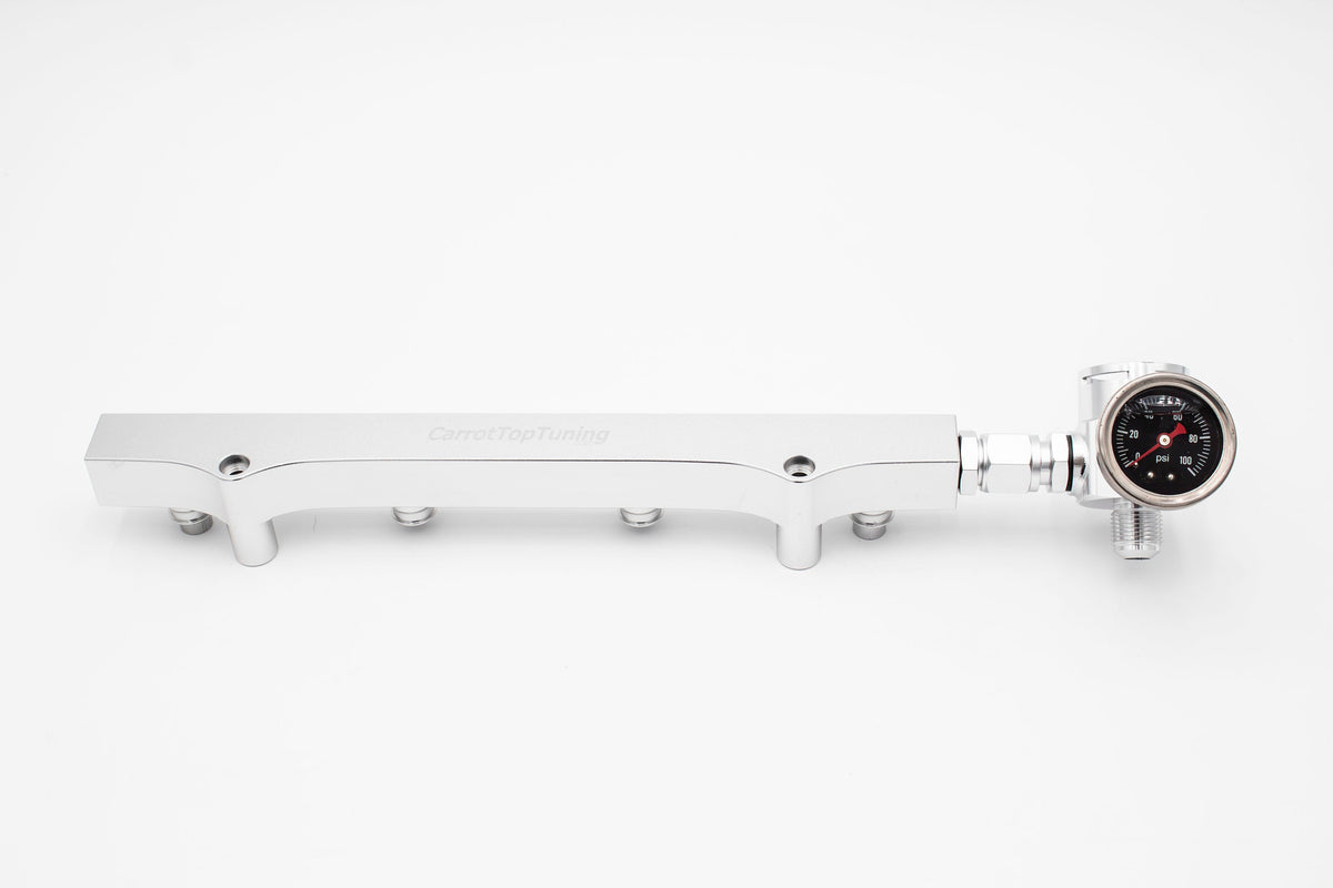 1.8T High Flow Fuel Rail | AN Fitting Ready | Audi Volkswagen V2 Carrot Top Tuning