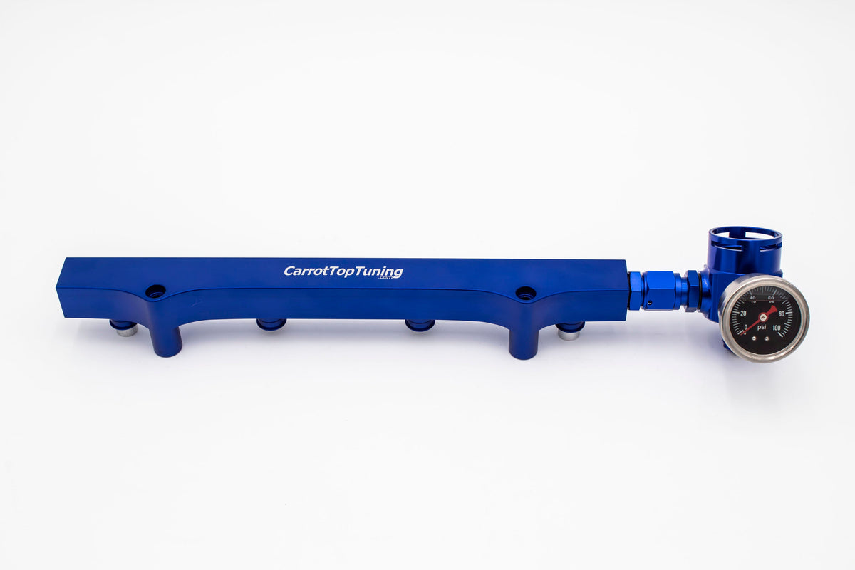 1.8T High Flow Fuel Rail | AN Fitting Ready | Audi Volkswagen V2 Carrot Top Tuning