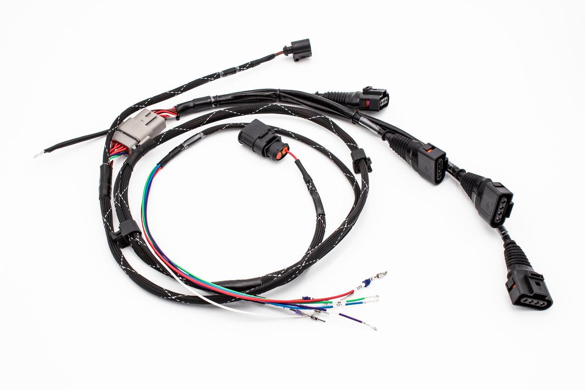 1.8T Ignition Coil Pack Replacement Harness V4 High Temp Silicone Fiberglass Shielding - 1J0 971 658 L - Carrot Top Tuning