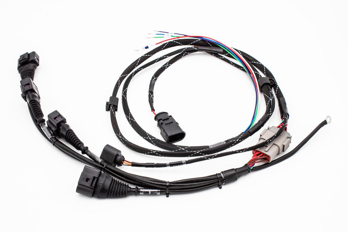 1.8T Ignition Coil Pack Replacement Harness V4 High Temp Silicone Fiberglass Shielding - 1J0 971 658 L - Carrot Top Tuning