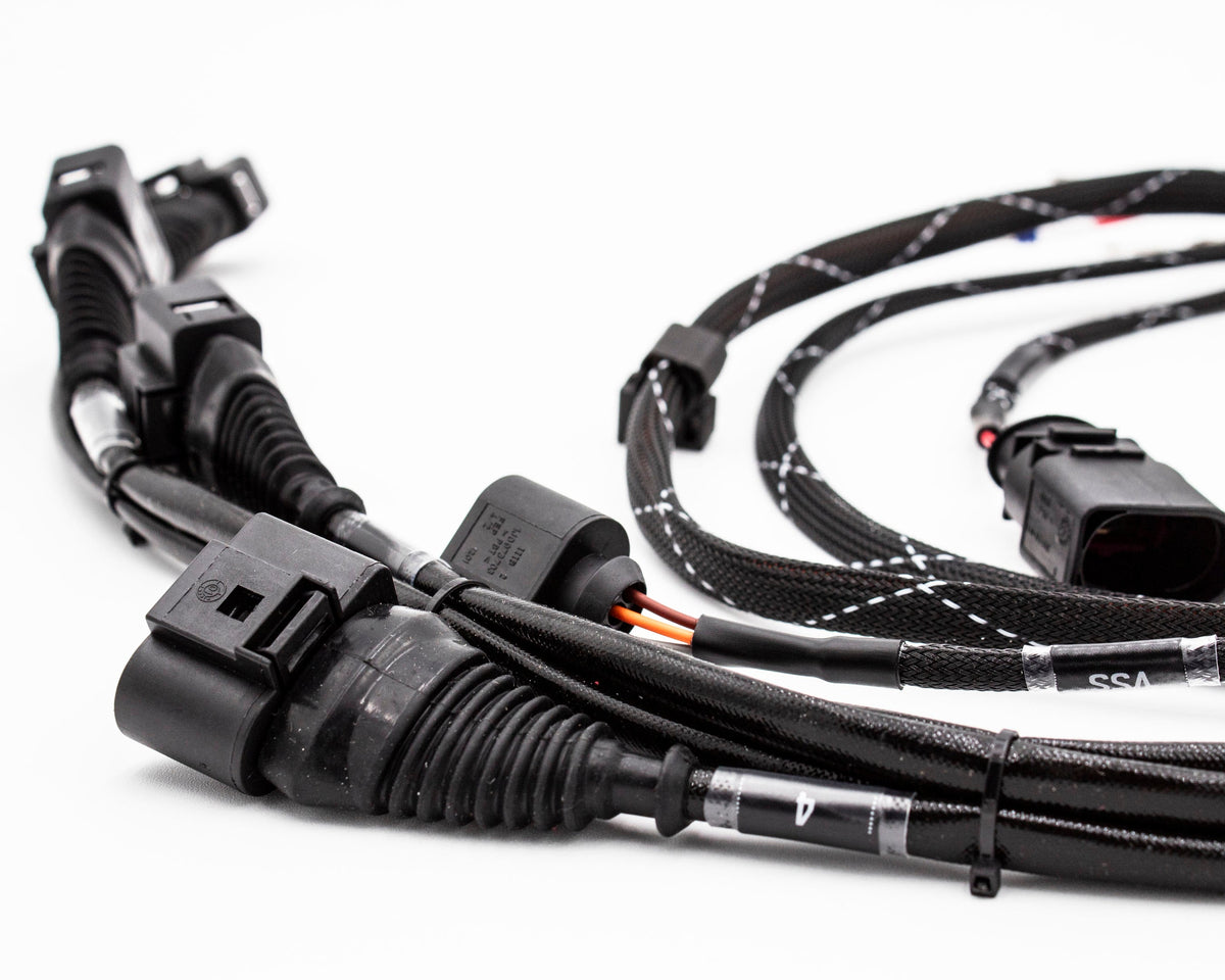 1.8T Ignition Coil Pack Replacement Harness V4 High Temp Silicone Fiberglass Shielding - 1J0 971 658 L - Carrot Top Tuning