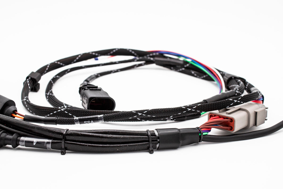 1.8T Ignition Coil Pack Replacement Harness V4 High Temp Silicone Fiberglass Shielding - 1J0 971 658 L - Carrot Top Tuning