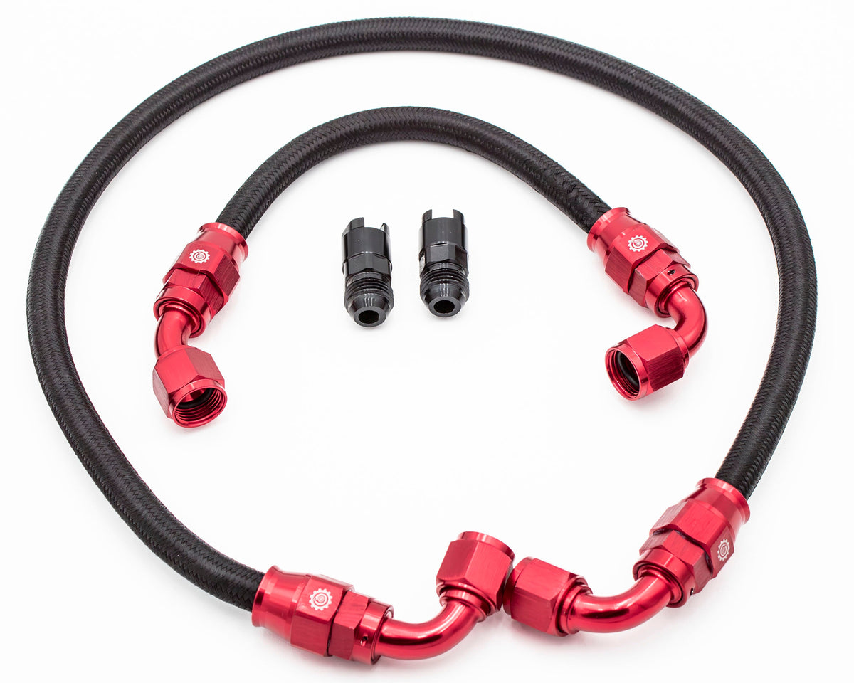 1.8T Plug and Play AN Hoses for Carrot Top Tuning High Flow Fuel Rail MK4 8N | Audi Volkswagen | Transverse Carrot Top Tuning