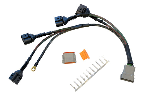 Audi VW 1.8T to 2.0T FSI Coil Conversion Harness Kit – ICM Delete with Billet Adapter Plates (A4, Golf, Jetta, Passat) Carrot Top Tuning