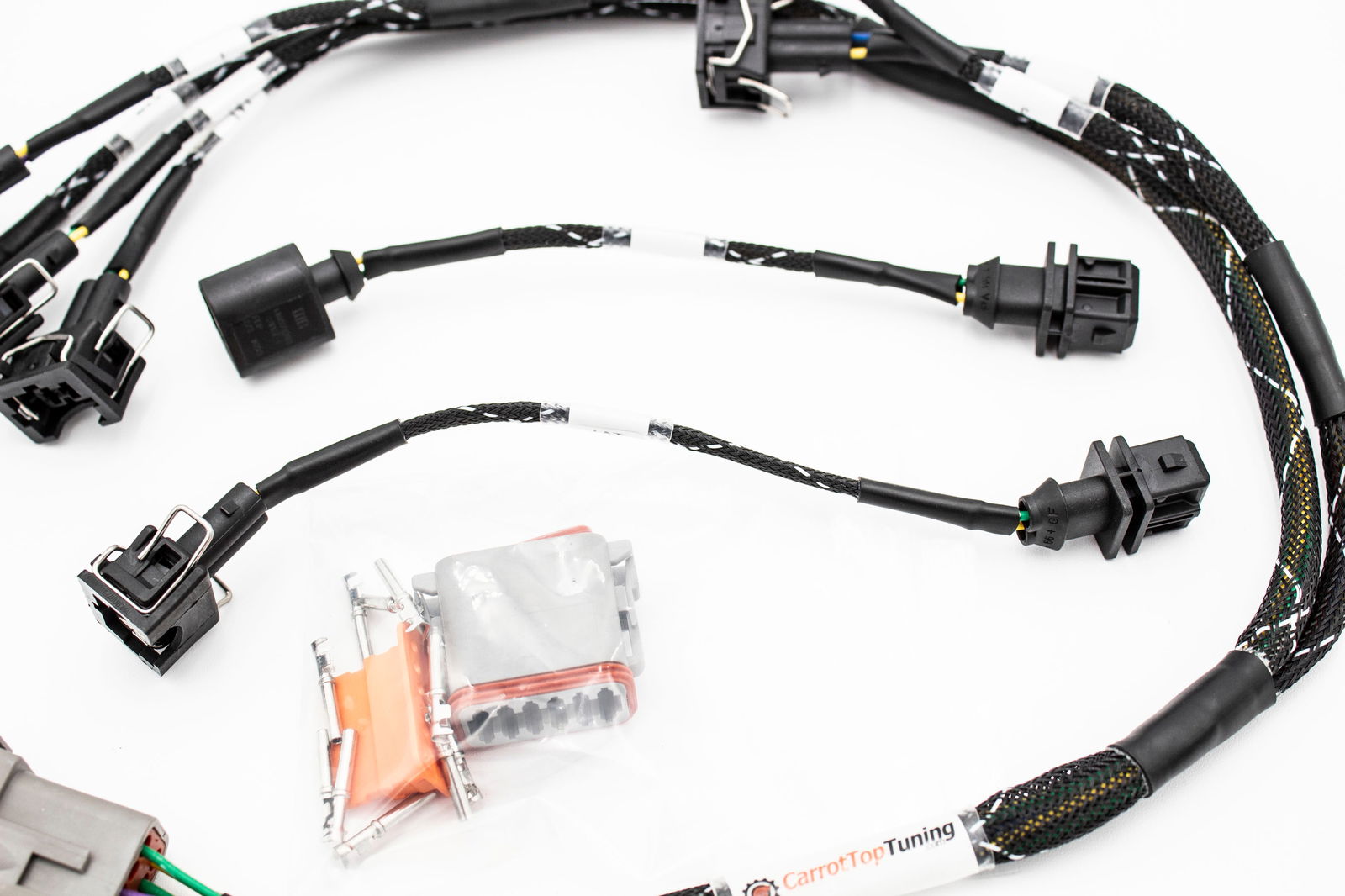 1.8T Injector Tuck Harness v2 w/ IAT, and CAM Leads | Plug n Play | VW  GTI Jetta Golf | Audi TT Carrot Top Tuning