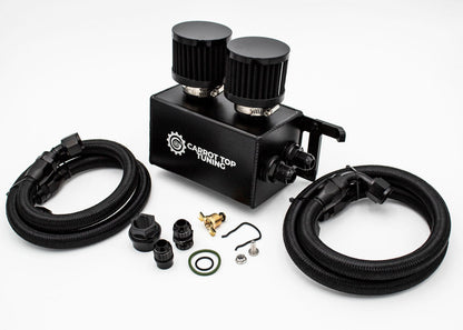 1.8T PnP Dual Breather Oil Catch Can Kit for OEM Stock Valve Cover - VW MK4 Audi TT Carrot Top Tuning