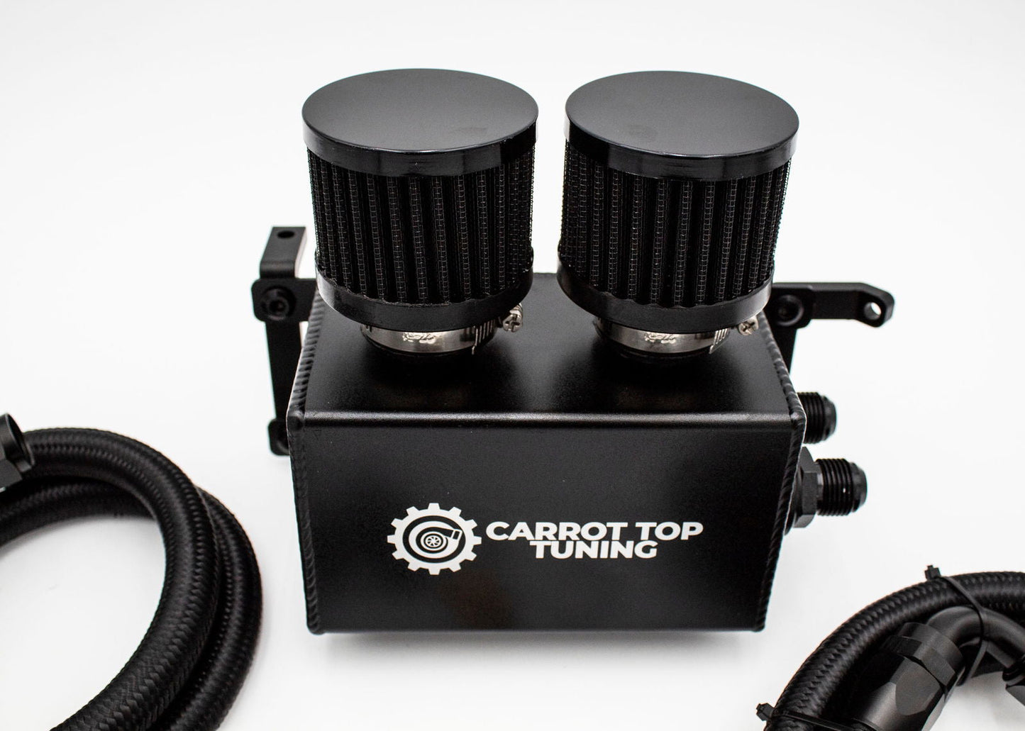 1.8T PnP Dual Breather Oil Catch Can Kit for OEM Stock Valve Cover - VW MK4 Audi TT Carrot Top Tuning