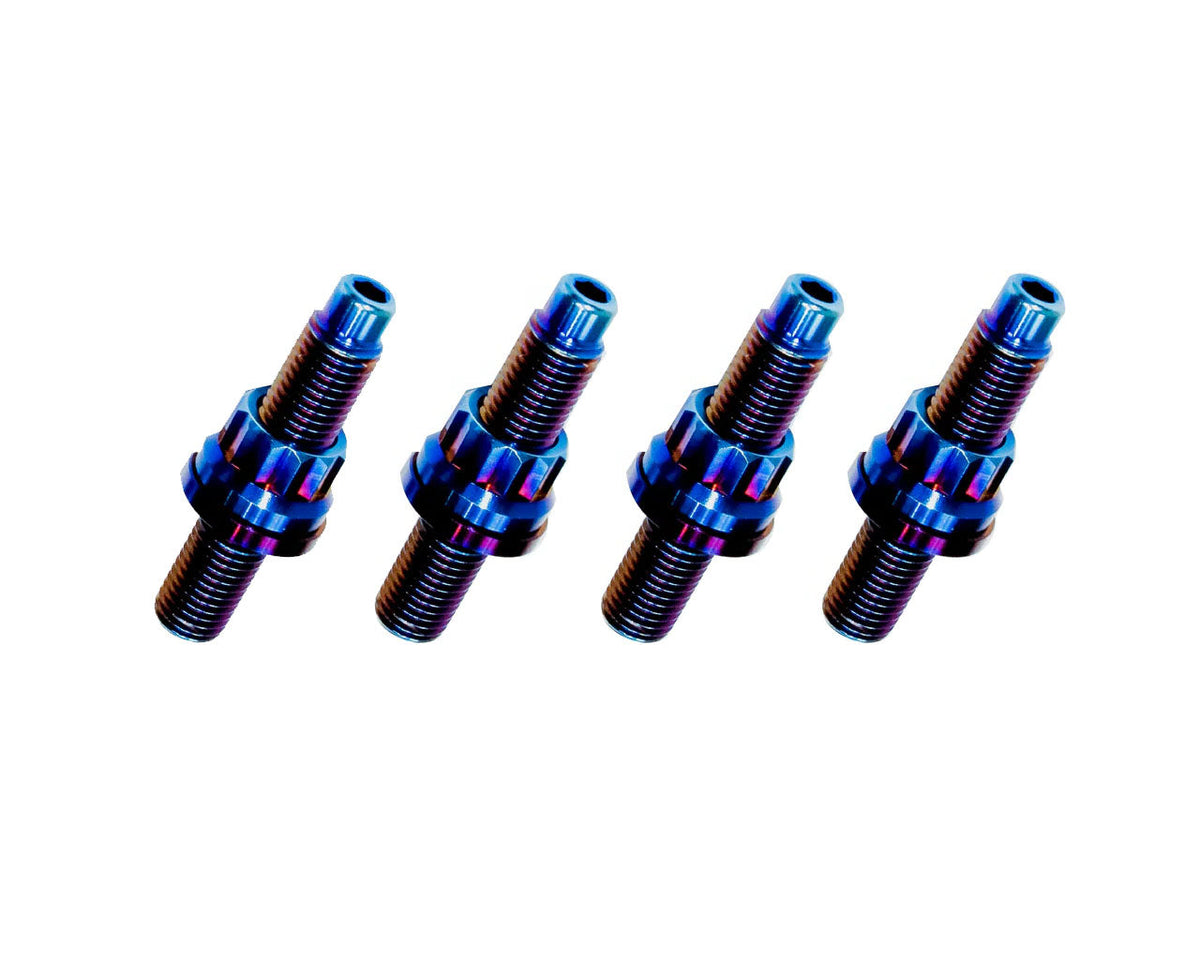 Titanium Turbo to Manifold Stud Kit M10x1.5, 12 Point Nuts, Burnt Color Carrot Top Tuning