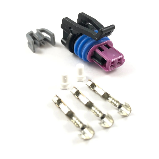 GM Delphi Aptiv Gen 3 2-Pin Coolant Temp (ECT) Sensor Connector Kit – Purple Lock VTI