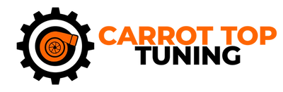 Logo of Carrot Top Tuning with a gear and turbocharger design on a white background