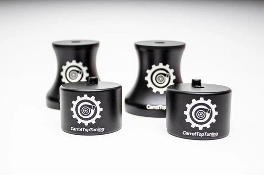 E36 E46 Z3 Z4 Solid Billet Aluminum Motor and Transmission Mount Kit - BLACK V3 Carrot Top Tuning