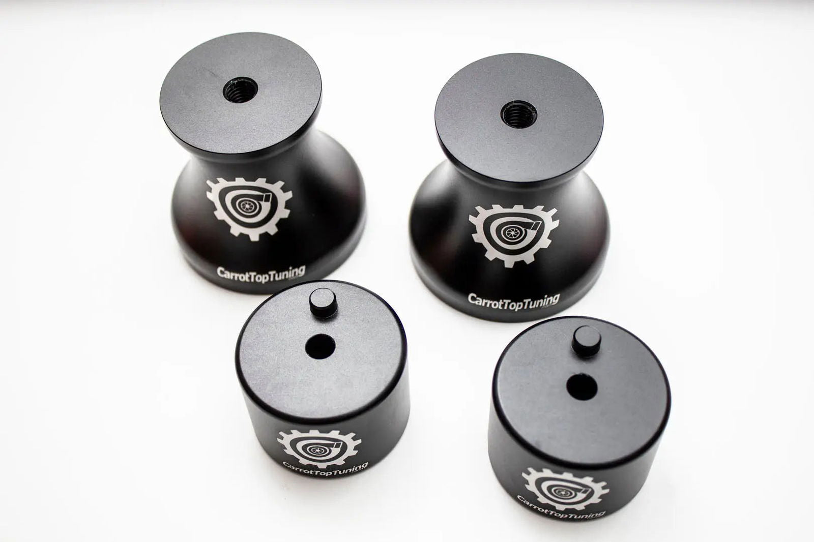 E36 E46 Z3 Z4 Solid Billet Aluminum Motor and Transmission Mount Kit - BLACK V3 Carrot Top Tuning