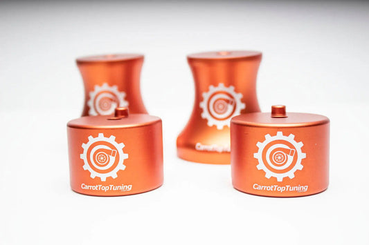 E36 E46 Z3 Z4 Solid Billet Aluminum Motor and Transmission Mount Kit - ORANGE V3 Carrot Top Tuning