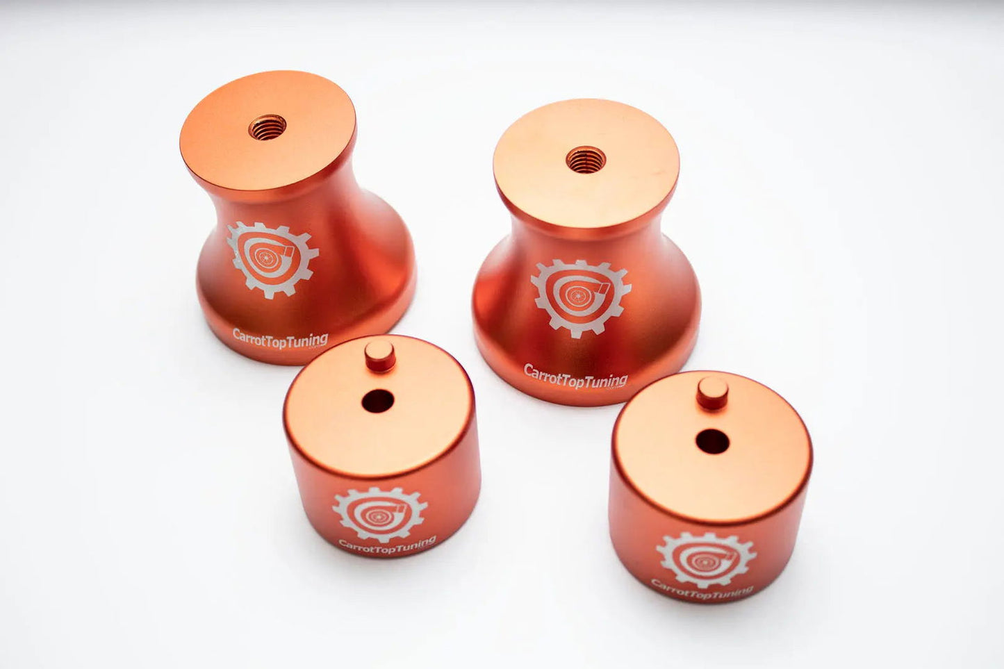 E36 E46 Z3 Z4 Solid Billet Aluminum Motor and Transmission Mount Kit - ORANGE V3 Carrot Top Tuning