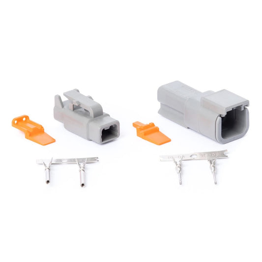 Deutsch DTM 2-Pin Connector Kit with Terminals – Complete Male & Female Sealed Set VTI