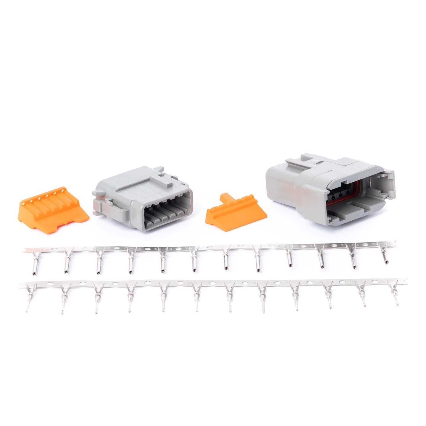 Deutsch DTM 12-Pin Connector Kit with Terminals – Complete Male & Female Sealed Set VTI