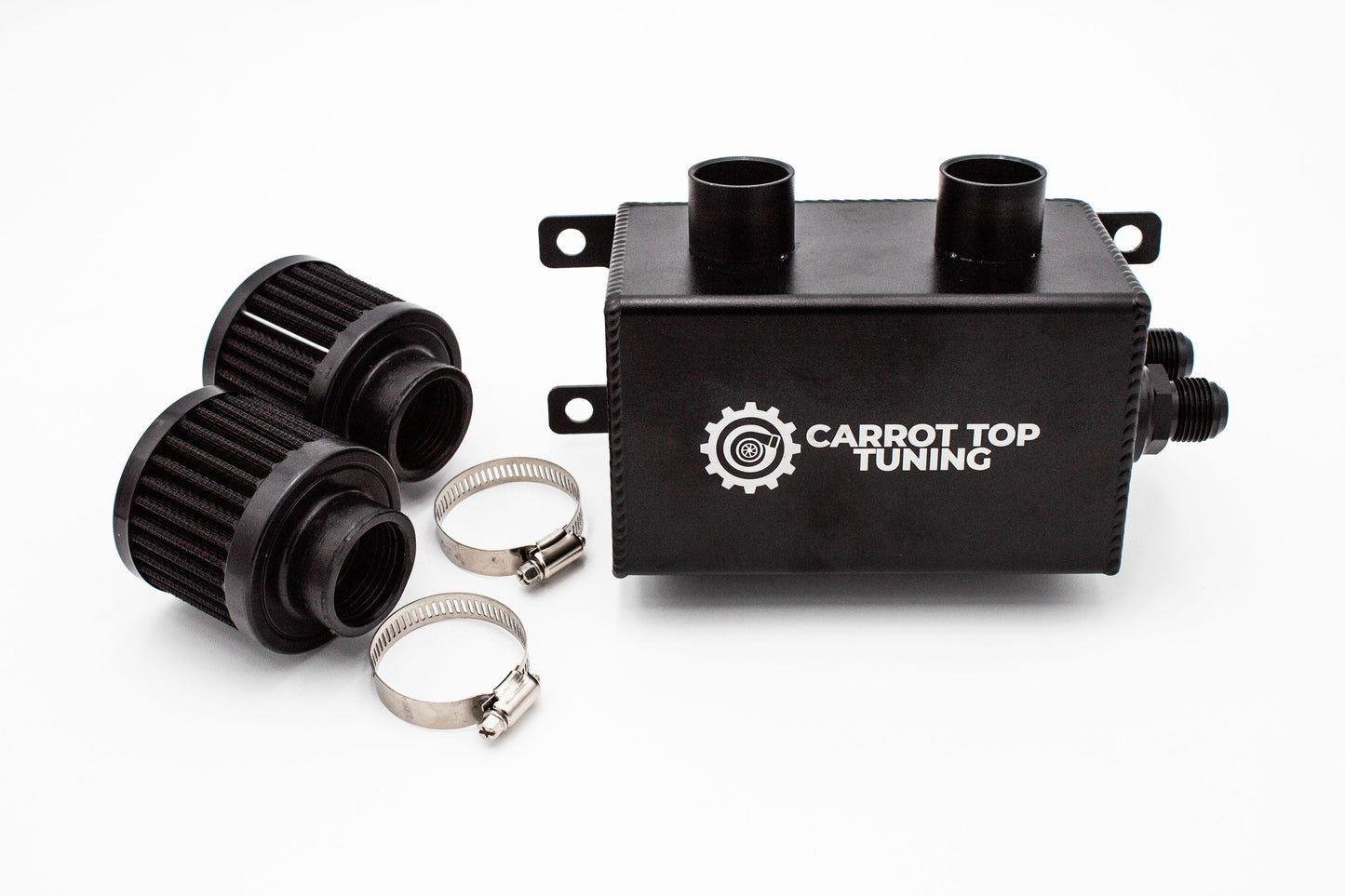 VW 1.8T PnP Dual Breather Oil Catch Can Kit for MK1/MK2 Golf GTI Rabbit Jetta Carrot Top Tuning