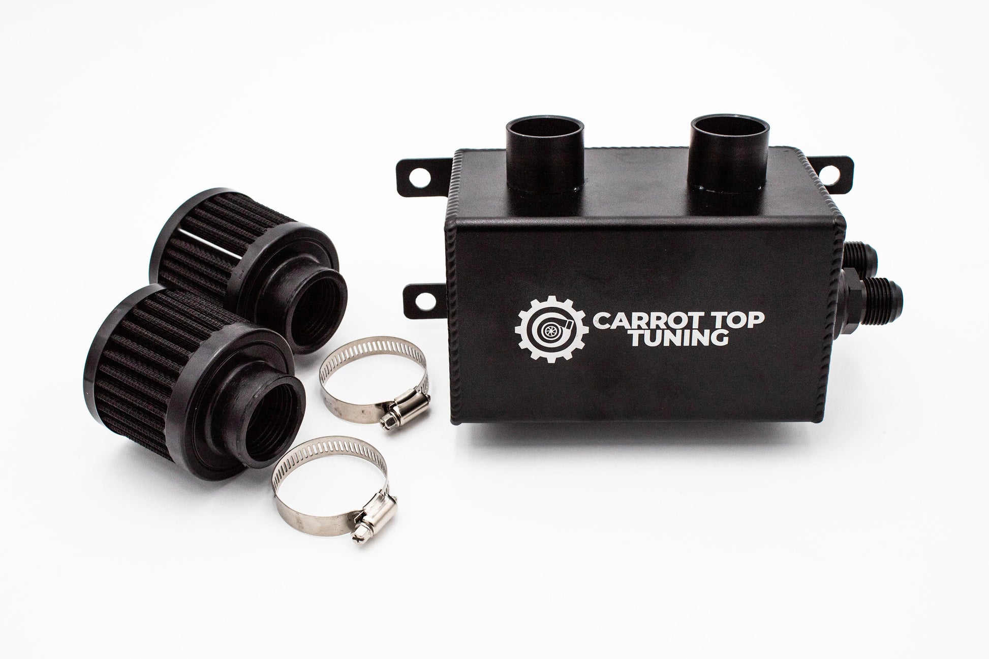 VW 1.8T PnP Dual Breather Oil Catch Can Kit for MK1/MK2 Golf GTI Rabbit Jetta Carrot Top Tuning