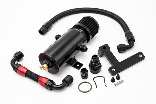 Oil Catch Can Kit + CNC Billet Mounting Bracket 1.8T VW MK4 Audi TT V1.2 - OEM Valve Cover Fitment Carrot Top Tuning