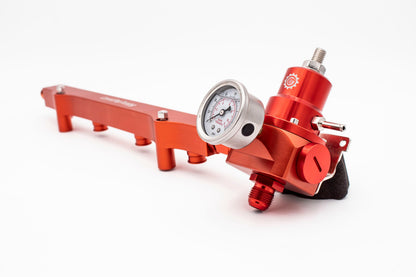 1.8T High Flow Fuel Rail w/ Adjustable FPR (Fuel Pressure Regulator) | AN Fitting Ready | Audi Volkswagen Carrot Top Tuning
