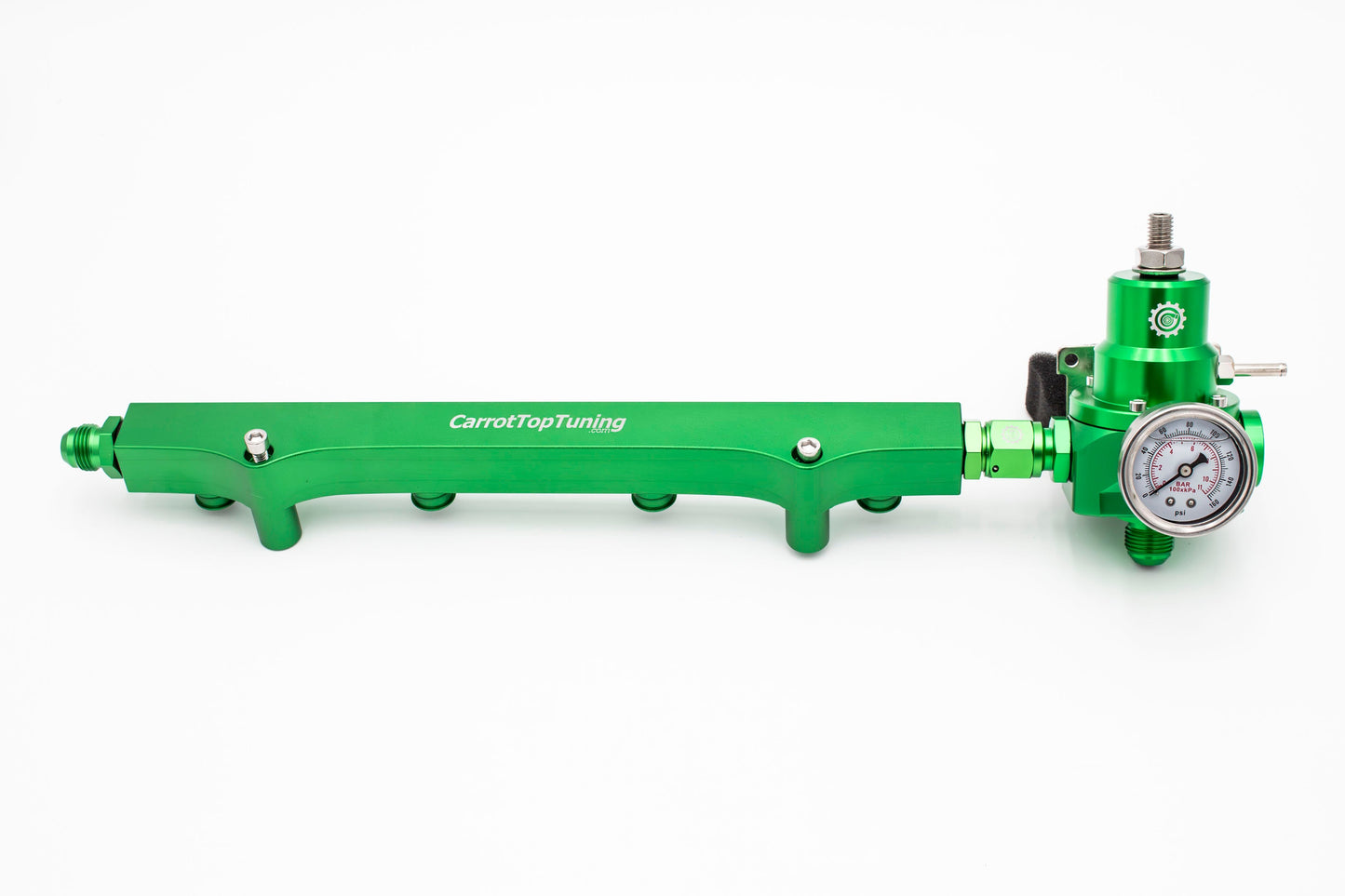 1.8T High Flow Fuel Rail w/ Adjustable FPR (Fuel Pressure Regulator) | AN Fitting Ready | Audi Volkswagen Carrot Top Tuning