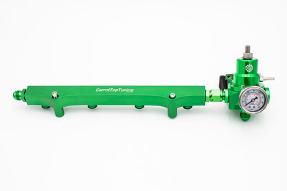 1.8T High Flow Fuel Rail w/ Adjustable FPR (Fuel Pressure Regulator) | AN Fitting Ready | Audi Volkswagen Carrot Top Tuning
