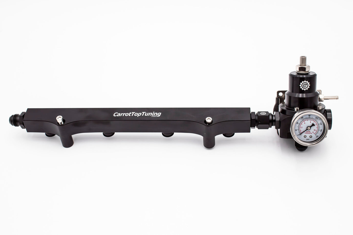 1.8T High Flow Fuel Rail w/ Adjustable FPR (Fuel Pressure Regulator) | AN Fitting Ready | Audi Volkswagen Carrot Top Tuning