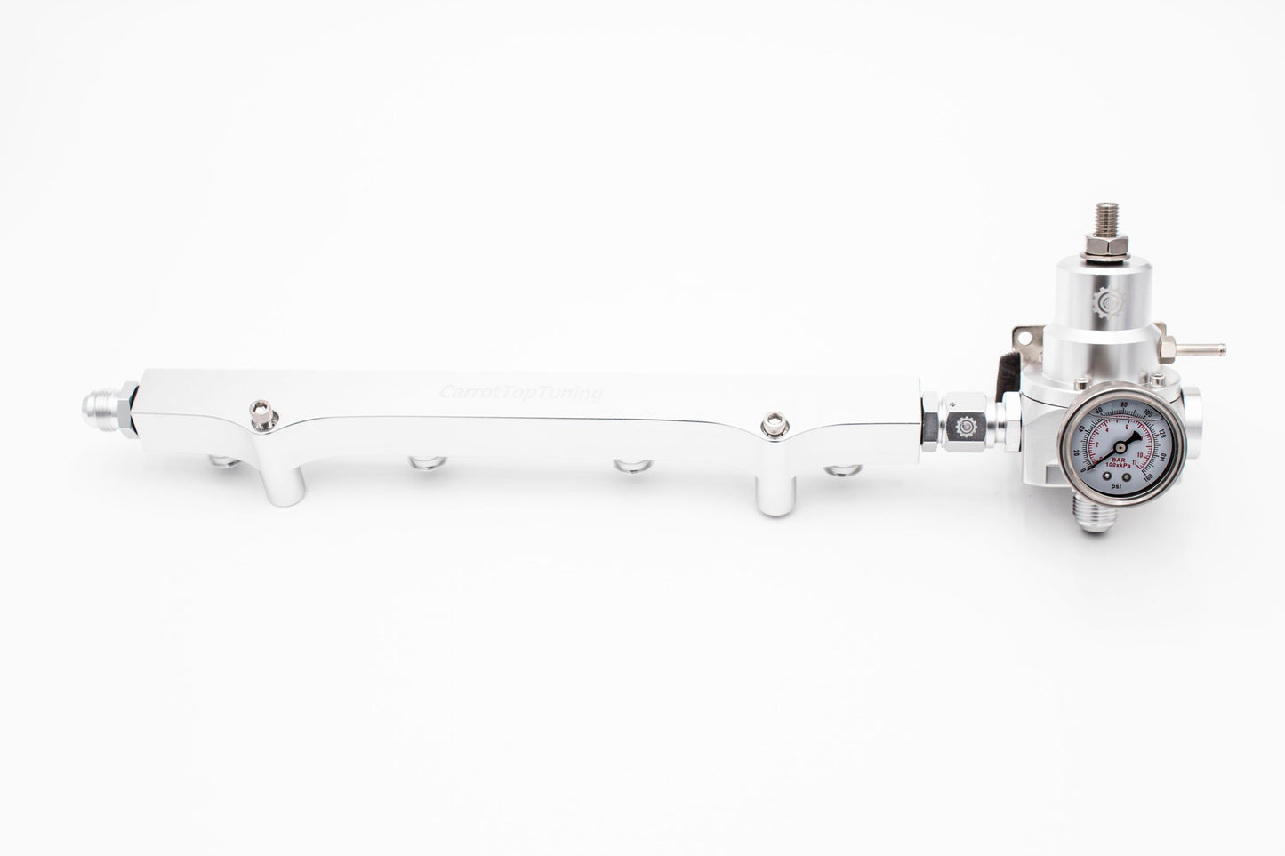 1.8T High Flow Fuel Rail w/ Adjustable FPR (Fuel Pressure Regulator) | AN Fitting Ready | Audi Volkswagen Carrot Top Tuning