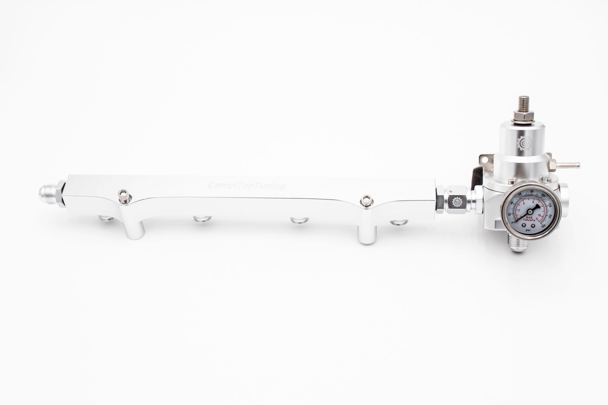 1.8T High Flow Fuel Rail w/ Adjustable FPR (Fuel Pressure Regulator) | AN Fitting Ready | Audi Volkswagen Carrot Top Tuning