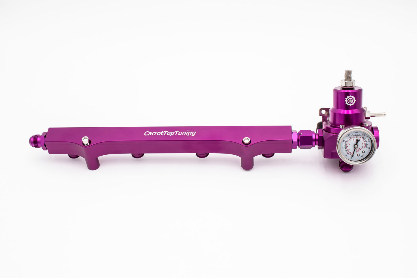 1.8T High Flow Fuel Rail w/ Adjustable FPR (Fuel Pressure Regulator) | AN Fitting Ready | Audi Volkswagen Carrot Top Tuning