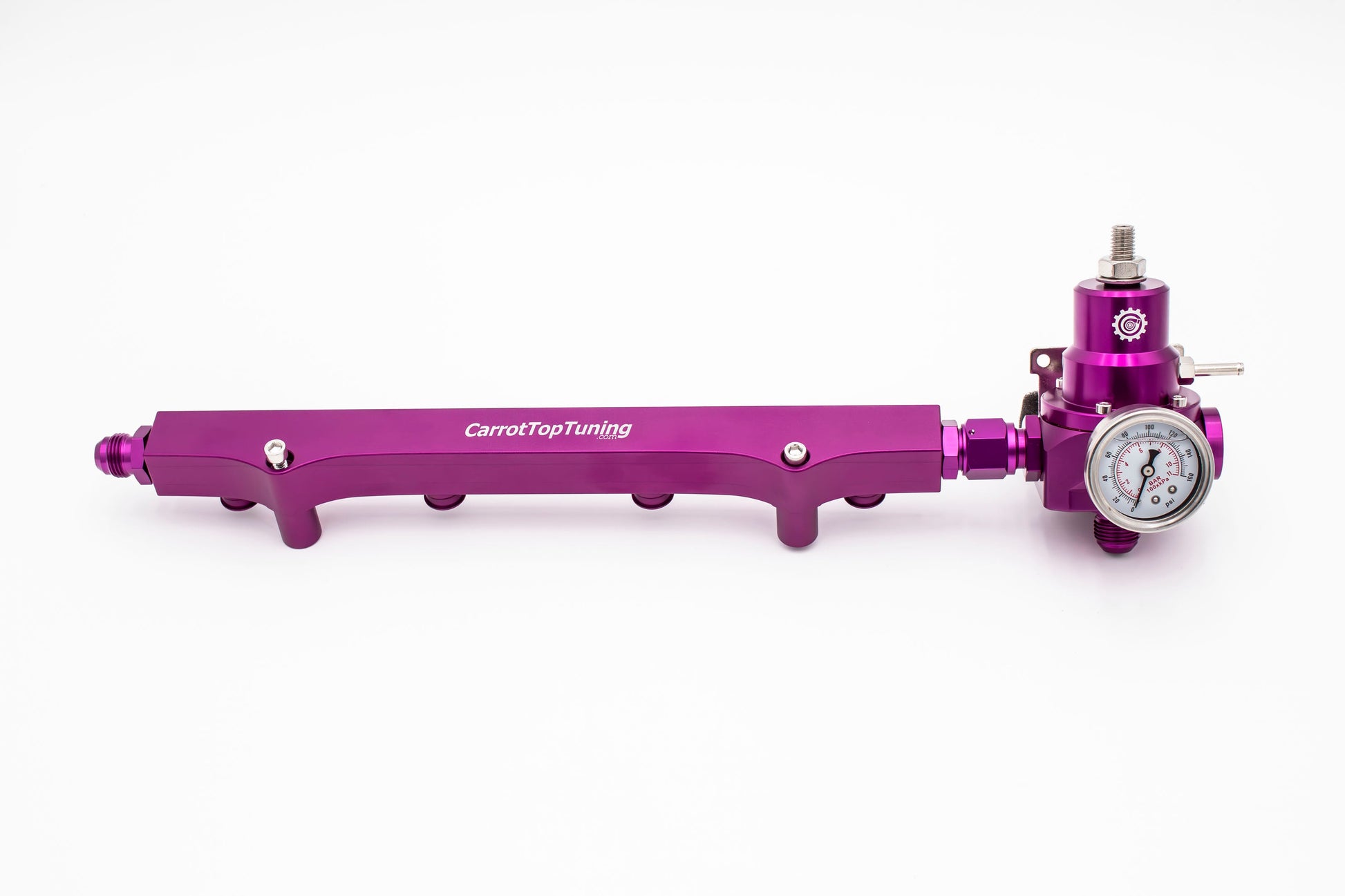 1.8T High Flow Fuel Rail w/ Adjustable FPR (Fuel Pressure Regulator) | AN Fitting Ready | Audi Volkswagen Carrot Top Tuning