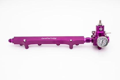 1.8T High Flow Fuel Rail w/ Adjustable FPR (Fuel Pressure Regulator) | AN Fitting Ready | Audi Volkswagen Carrot Top Tuning