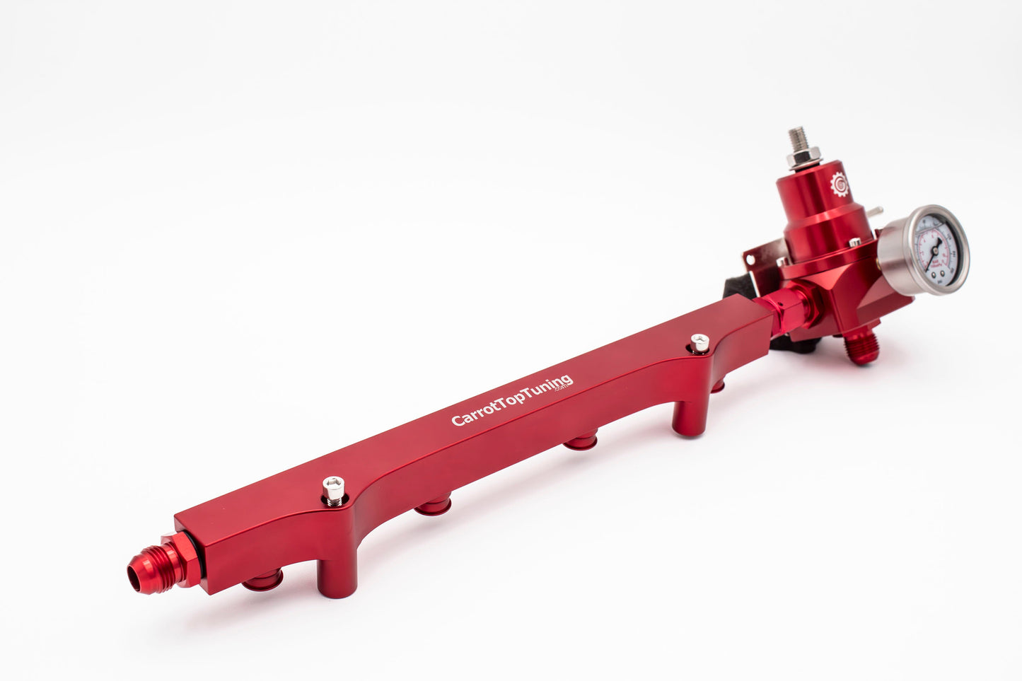 1.8T High Flow Fuel Rail w/ Adjustable FPR (Fuel Pressure Regulator) | AN Fitting Ready | Audi Volkswagen Carrot Top Tuning
