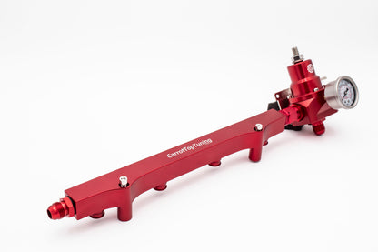 1.8T High Flow Fuel Rail w/ Adjustable FPR (Fuel Pressure Regulator) | AN Fitting Ready | Audi Volkswagen Carrot Top Tuning