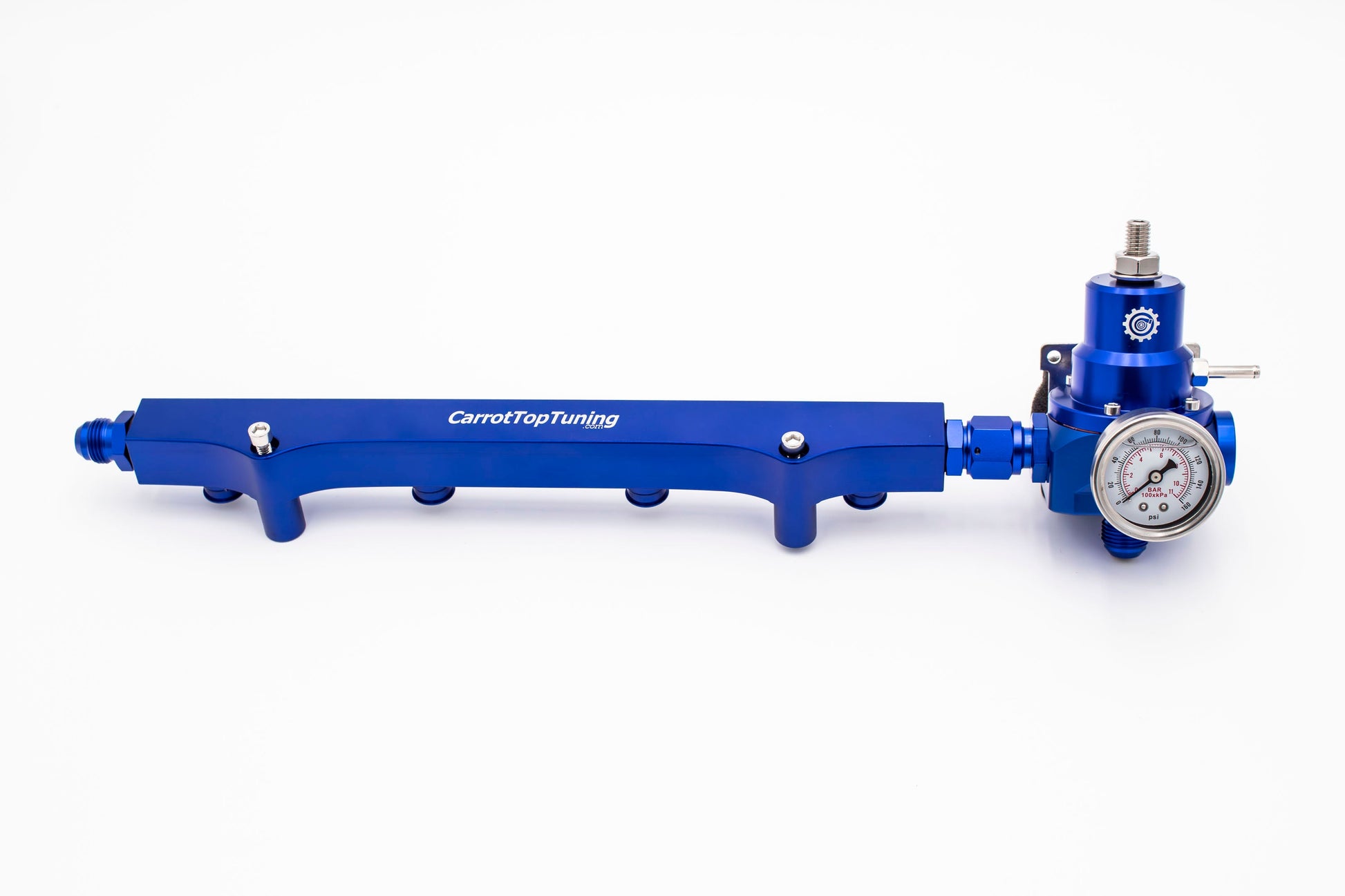 1.8T High Flow Fuel Rail w/ Adjustable FPR (Fuel Pressure Regulator) | AN Fitting Ready | Audi Volkswagen Carrot Top Tuning