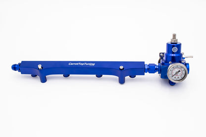 1.8T High Flow Fuel Rail w/ Adjustable FPR (Fuel Pressure Regulator) | AN Fitting Ready | Audi Volkswagen Carrot Top Tuning