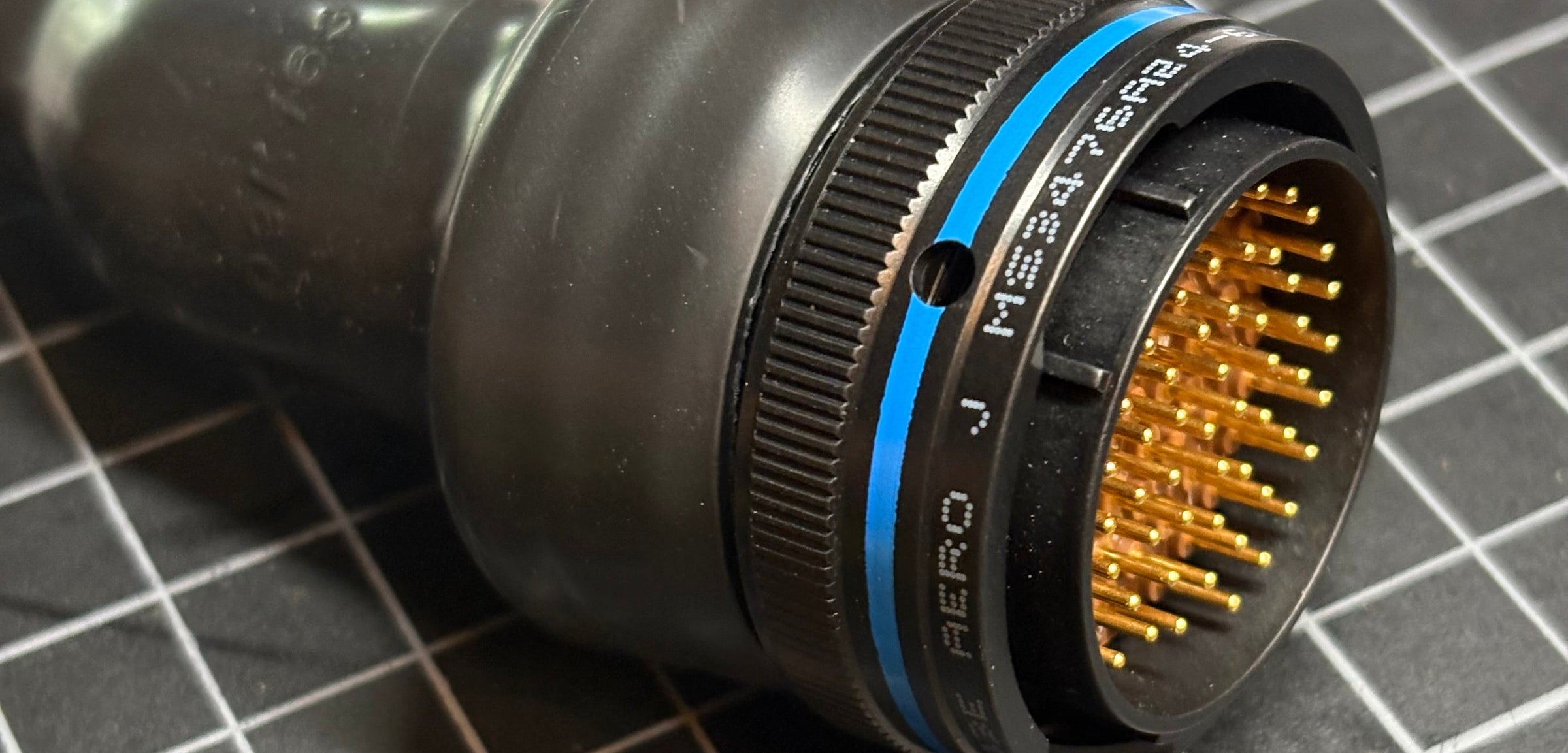 61 Pin MIL-DTL Mil-Spec Bulkhead, Racychem DR-25, and Raychem molded boot