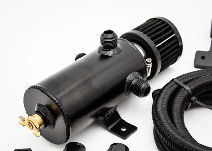 Oil Catch Can Kit + CNC Billet Mounting Bracket 1.8T VW MK4 Audi TT V1.2 - OEM Valve Cover Fitment Carrot Top Tuning