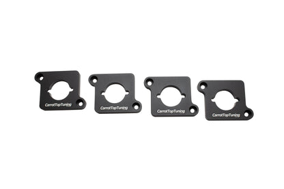CNC Billet 1.8T to 2.0T / R8 Coil Pack Adapters Spacers VW GTI JETTA GOLF PASSAT | AUDI A4 A6 TT | Black Carrot Top Tuning