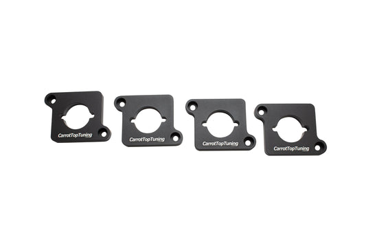 CNC Billet 1.8T to 2.0T / R8 Coil Pack Adapters Spacers VW GTI JETTA GOLF PASSAT | AUDI A4 A6 TT | Black Carrot Top Tuning