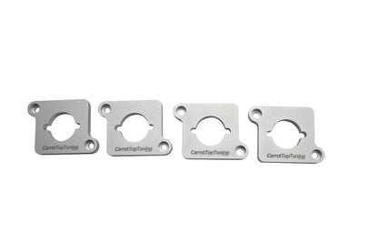 CNC Billet 1.8T to 2.0T / R8 Coil Pack Adapters Spacers VW GTI JETTA GOLF PASSAT | AUDI A4 A6 TT | Silver Carrot Top Tuning