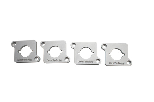 CNC Billet 1.8T to 2.0T / R8 Coil Pack Adapters Spacers VW GTI JETTA GOLF PASSAT | AUDI A4 A6 TT | Silver Carrot Top Tuning