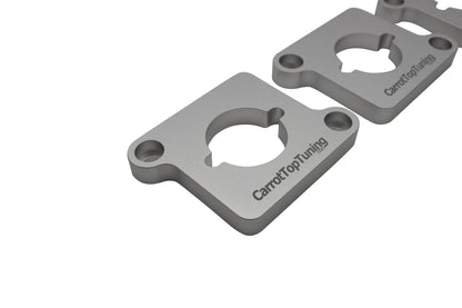 CNC Billet 1.8T to 2.0T / R8 Coil Pack Adapters Spacers VW GTI JETTA GOLF PASSAT | AUDI A4 A6 TT | Silver Carrot Top Tuning