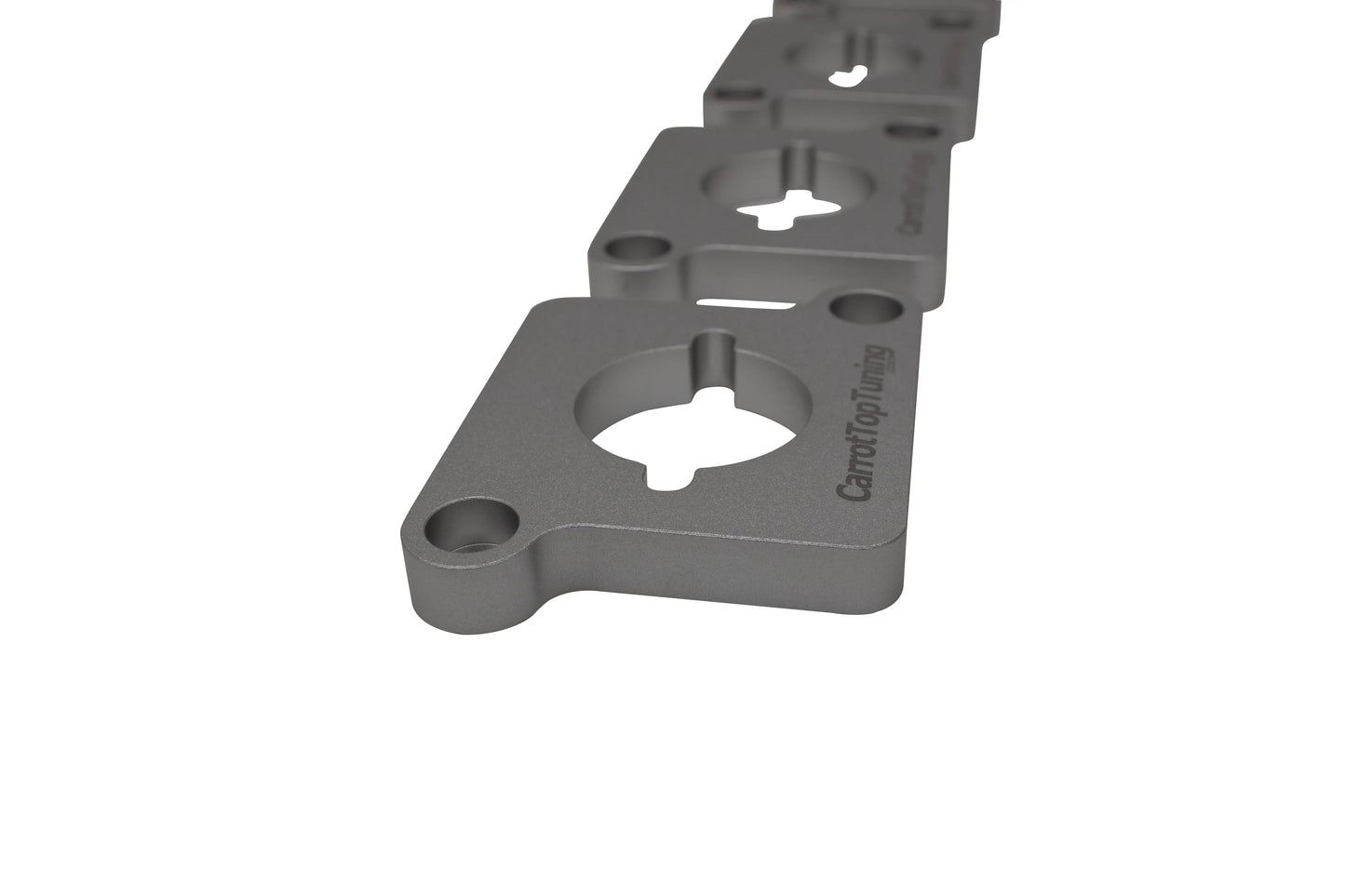 CNC Billet 1.8T to 2.0T / R8 Coil Pack Adapters Spacers VW GTI JETTA GOLF PASSAT | AUDI A4 A6 TT | Silver Carrot Top Tuning