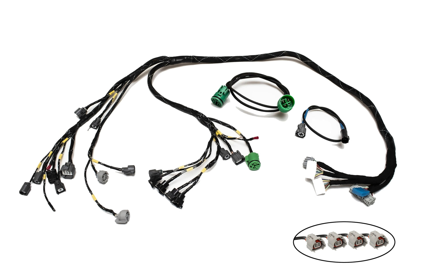 H-Series H2B OBD2B Tucked Engine Harness Kit w/ Subharness | 99-01 Civic EK Carrot Top Tuning