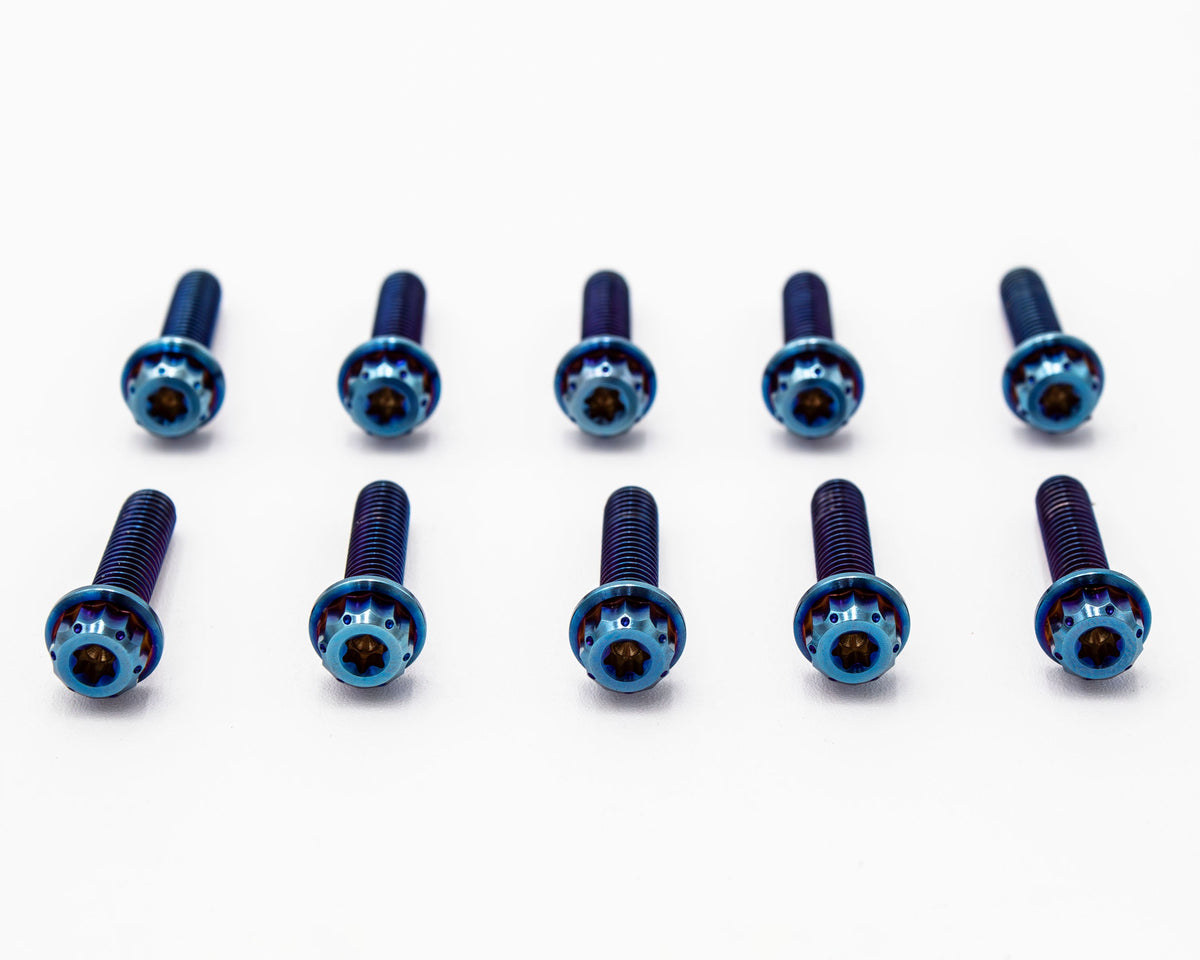 Burnt Titanium Intake Manifold Bolt Kit 12PT – M6 – VW / AUDI 1.8T - 10 pcs Carrot Top Tuning